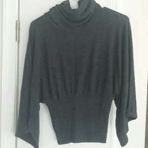 Dark grey batwing top