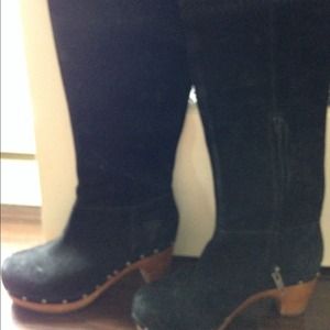 Authentic UGG black suede boots.