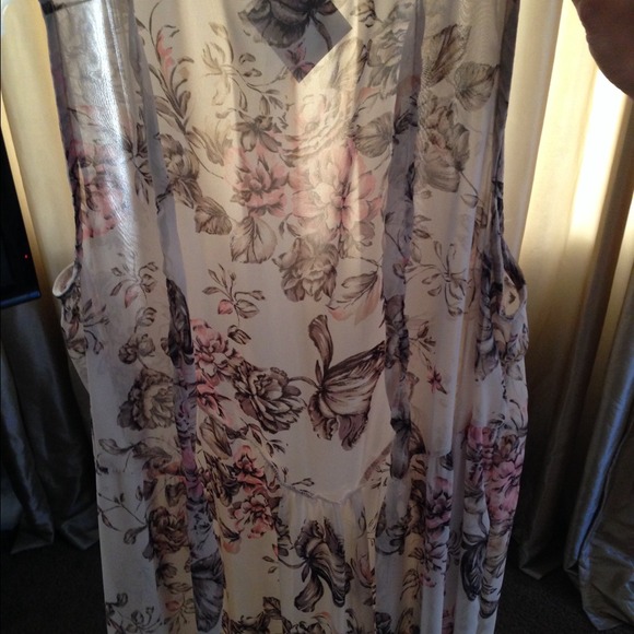 Dressy long flowy jacket/ tank