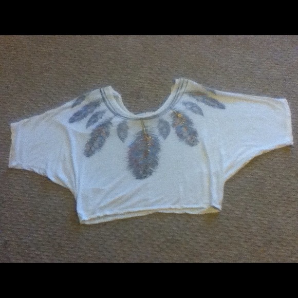 Feather Crop Top