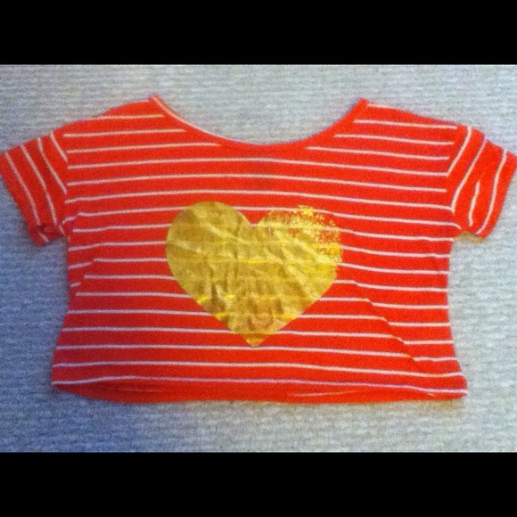 Gold Heart Crop Top