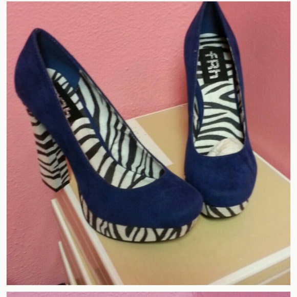 Suede Zebra Stripe Heels