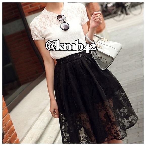 Chic Boutique Dresses & Skirts - Host Pick! GLAM GIRL ORGANZA & VELVET MIDI SKIRT