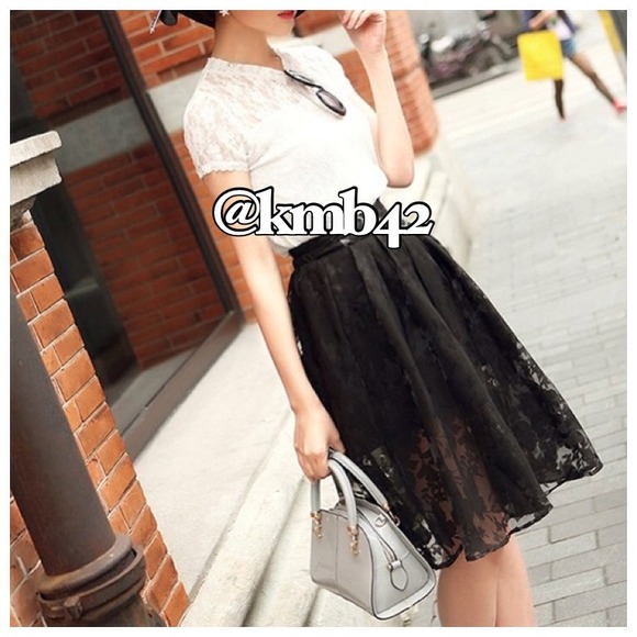 Host Pick! GLAM GIRL ORGANZA & VELVET MIDI SKIRT - Picture 2 of 4