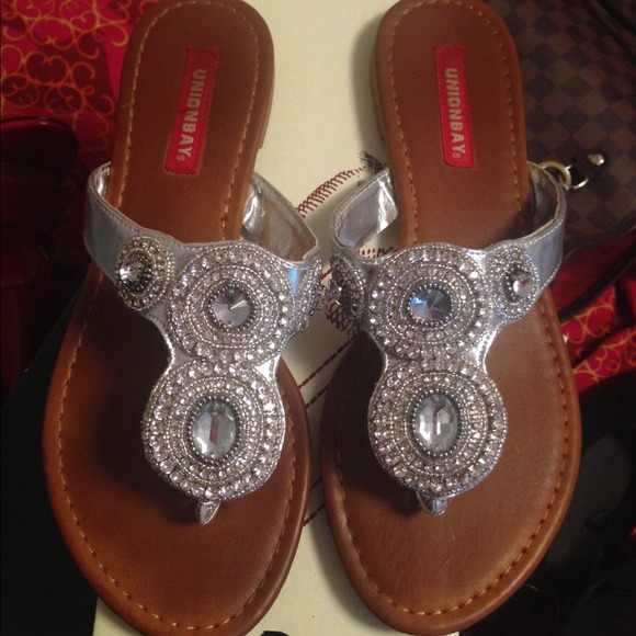 Union at Embellished Thong Sandals