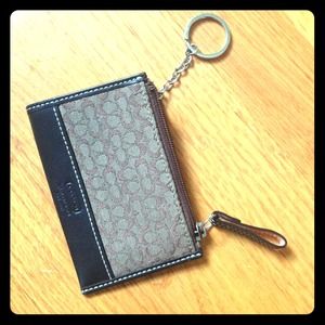 Coach card holder with keychain.