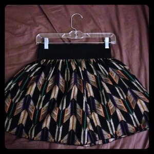 Short tribal print skirt
