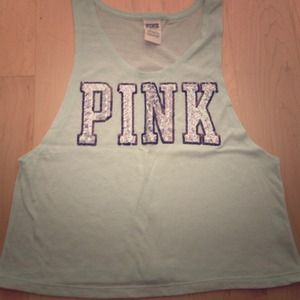 Pink by VS bling muscle tank!