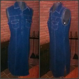 Old Navy Denim stretch Jean Dress 8 Medium