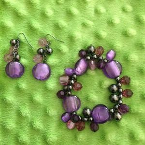 Matching Bracelet & dangle earrings