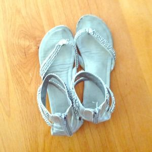 Silver satrapy sandals