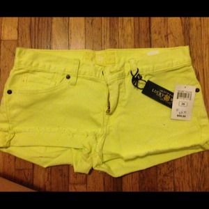 Lucky Brand Yellow Denim 'Riley' Shorts