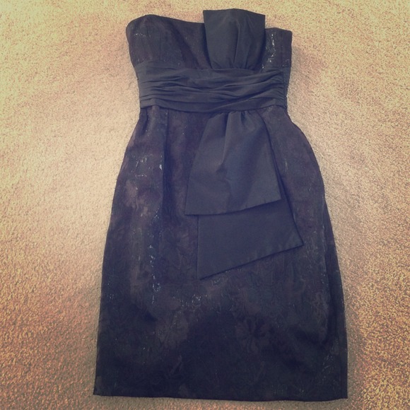 Purple with black bow cocktail dress!