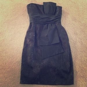 Purple with black bow cocktail dress!