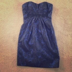 Blue and black cocktail dress!