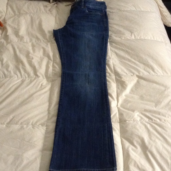 Sleek, dark wash Express denim