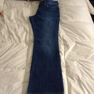 Sleek, dark wash Express denim