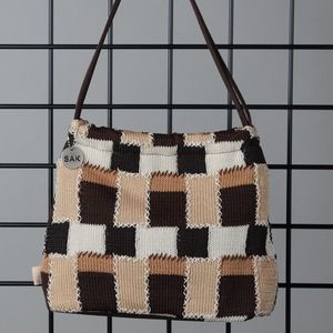 Multi-Colored Brown Checkered The SAK Purse