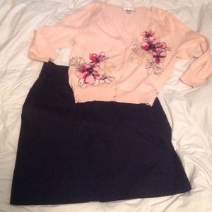 Cute pink/peach 3/4 sleeve sweater