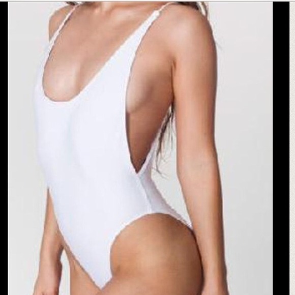 One piece white swimsuit