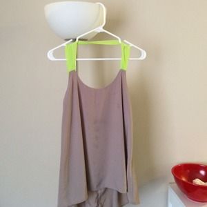 Neon and beige top