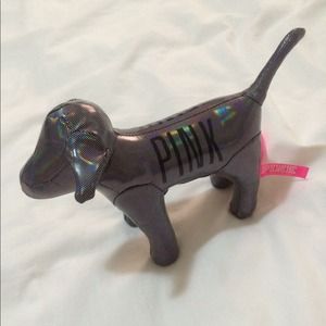Silver metallic PINK dog