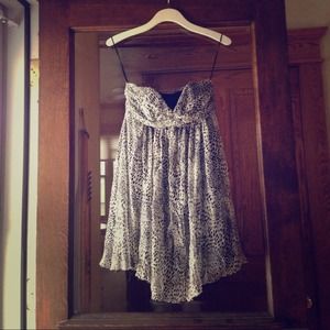 Grey&Black Leopard Print Dress