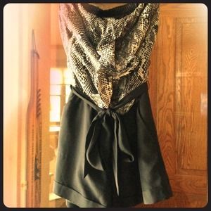 Black&White Snake Skin Romper