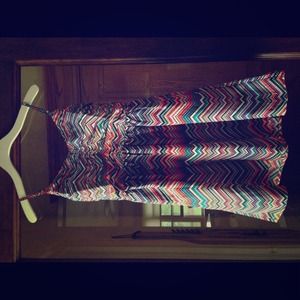 Multi Color Skinny Chevron Dress