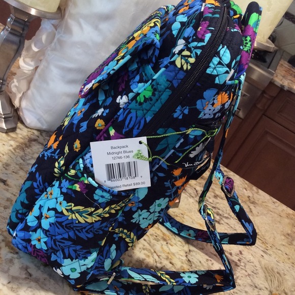 SOLD NEW VERA BRADLEY "Midnight Blues"BACKPACK - Picture 3 of 4