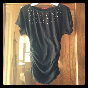 Black stretch fitted shirt