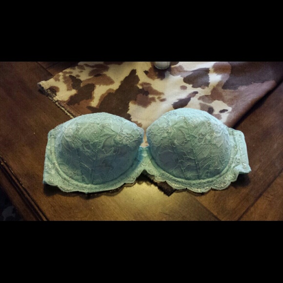 Victoria's Secret Other - Like new VS PINK shimmer blue strapless bra