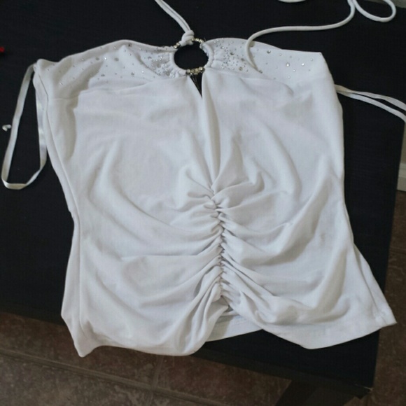 White strapless