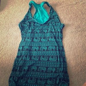 Elephant print tank top