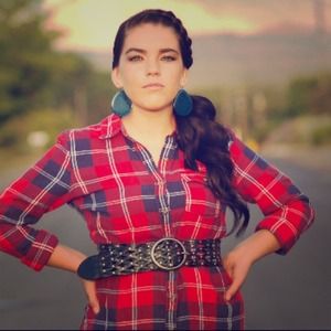 Plaid red long sleeve shirt!