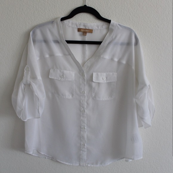 White Blouse w/ Gold Shimmer/ Sparkle