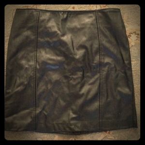 Faux leather skirt