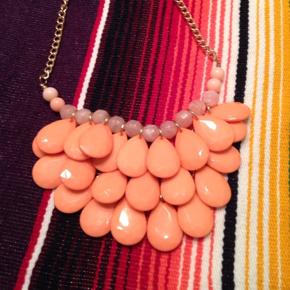 Coral statement necklace