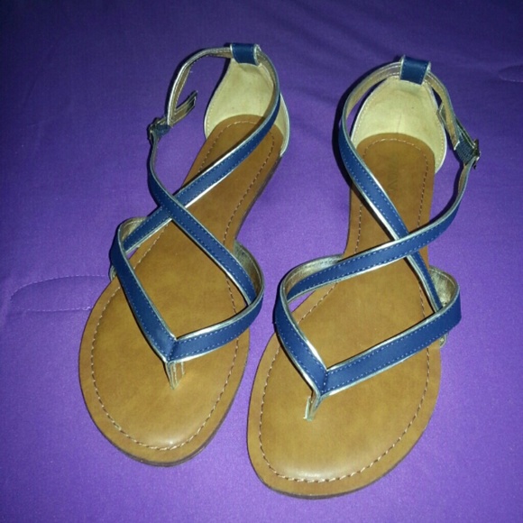 Navy blue sandals