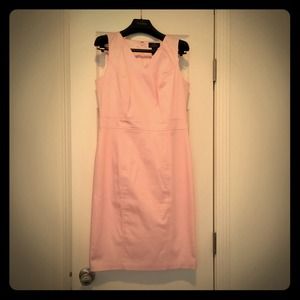 Pale Pink V-Neck Dress
