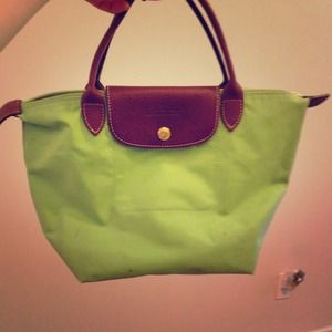 Mini longchamp bag lime green Le Pliage
