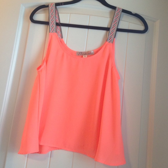 Charlotte Russe Tops - Bright coral tank