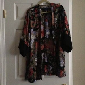 Flower Print Kimono