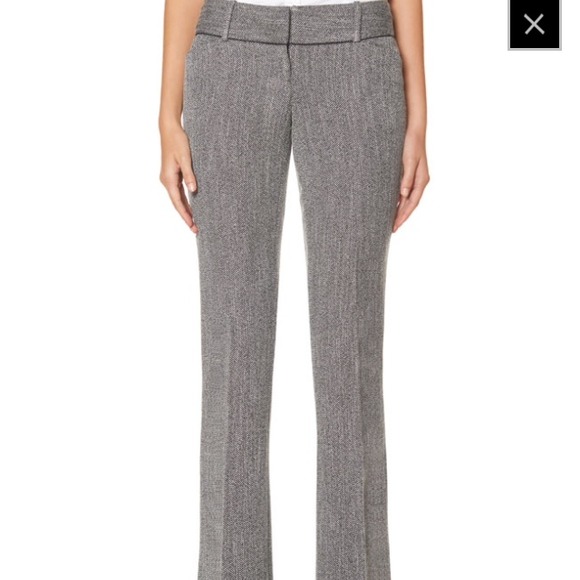 Bootcut herringbone dress pants