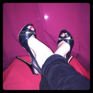 L.A.M.B platform leather stilettos 9 M Authentic!