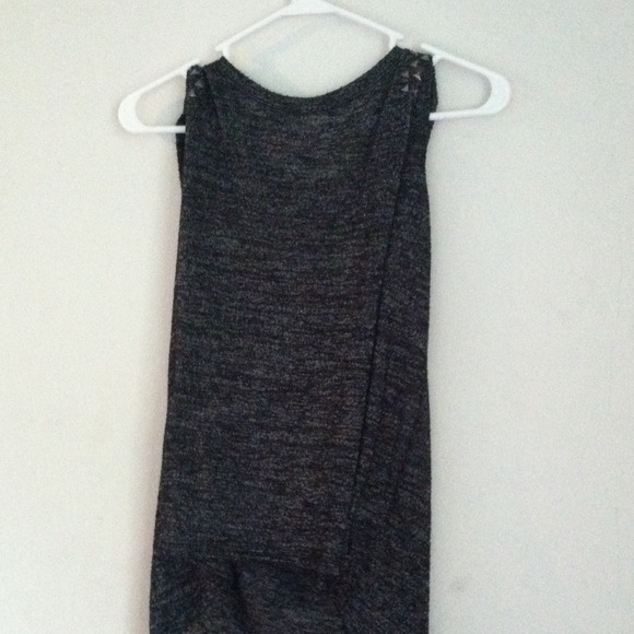 studded gray tank