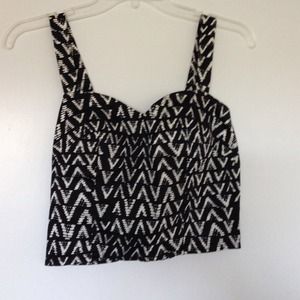 Tribal print crop top