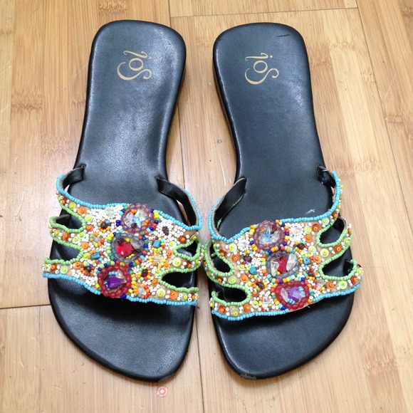 Sol Shoes - Gorgeous Leather Beaded Sandals from Spain