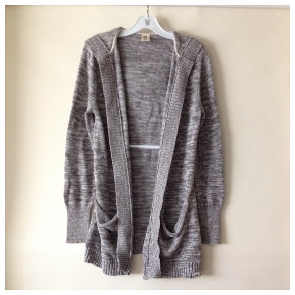 Roxy Sweaters - Gray Hooded Sweater