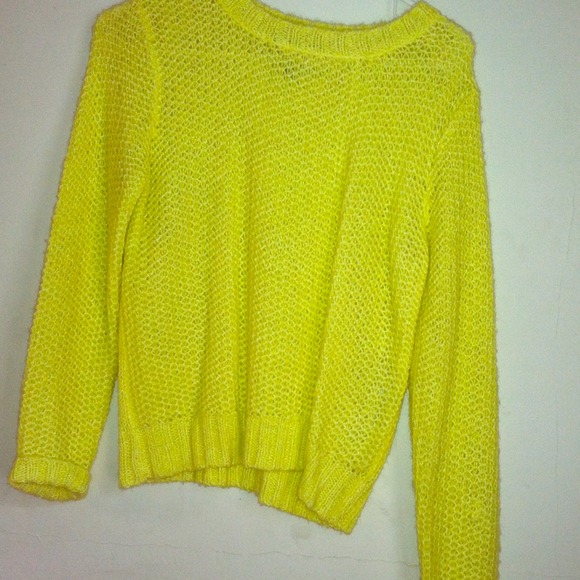 knit light yellow sweater